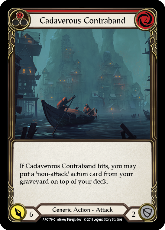 Cadaverous Contraband (Red) [ARC179-C] (Arcane Rising)  1st Edition Rainbow Foil | I Want That Stuff Brandon