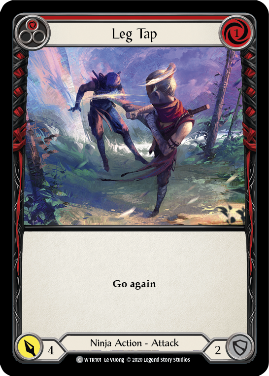 Leg Tap (Red) [U-WTR101] (Welcome to Rathe Unlimited)  Unlimited Rainbow Foil | I Want That Stuff Brandon