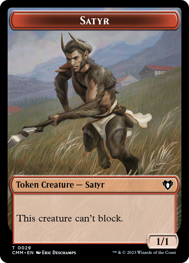 Eldrazi Spawn // Satyr Double-Sided Token [Commander Masters Tokens] | I Want That Stuff Brandon