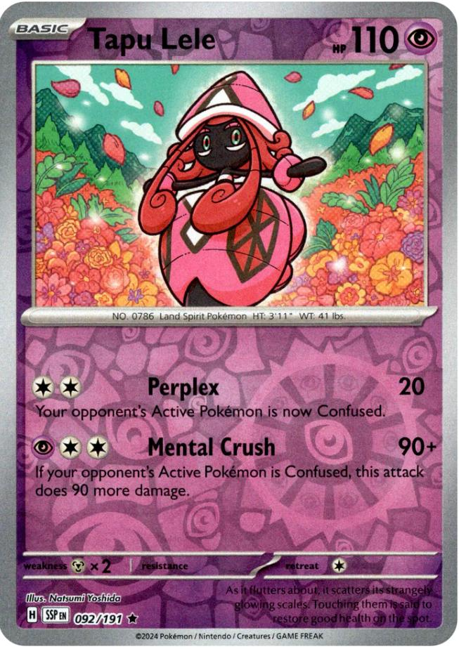 Tapu Lele (092/191) [Scarlet & Violet: Surging Sparks] | I Want That Stuff Brandon