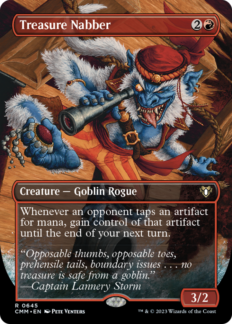 Treasure Nabber (Borderless Alternate Art) [Commander Masters] | I Want That Stuff Brandon