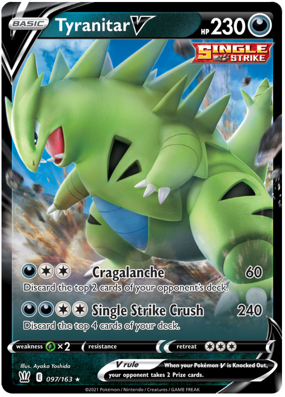 Tyranitar V (097/163) [Sword & Shield: Battle Styles] | I Want That Stuff Brandon