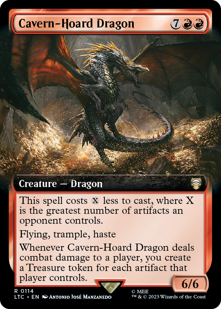 Cavern-Hoard Dragon (Extended Art) [The Lord of the Rings: Tales of Middle-Earth Commander] | I Want That Stuff Brandon