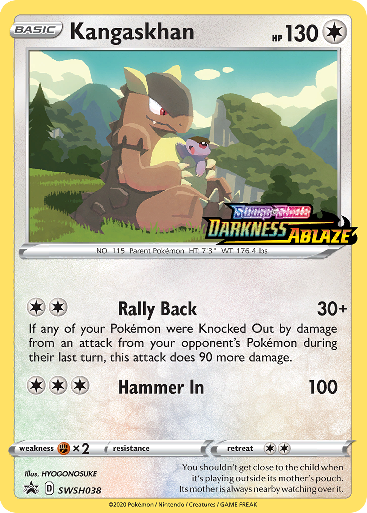 Kangaskhan (SWSH038) (Prerelease Promo) [Sword & Shield: Black Star Promos] | I Want That Stuff Brandon