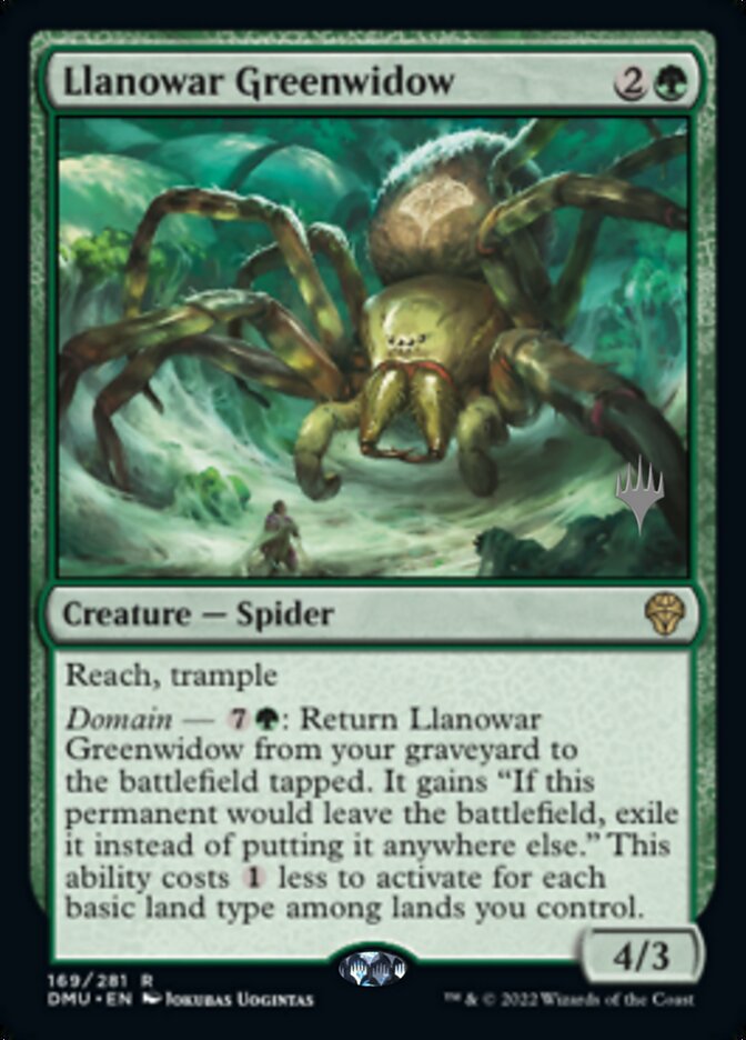 Llanowar Greenwidow (Promo Pack) [Dominaria United Promos] | I Want That Stuff Brandon