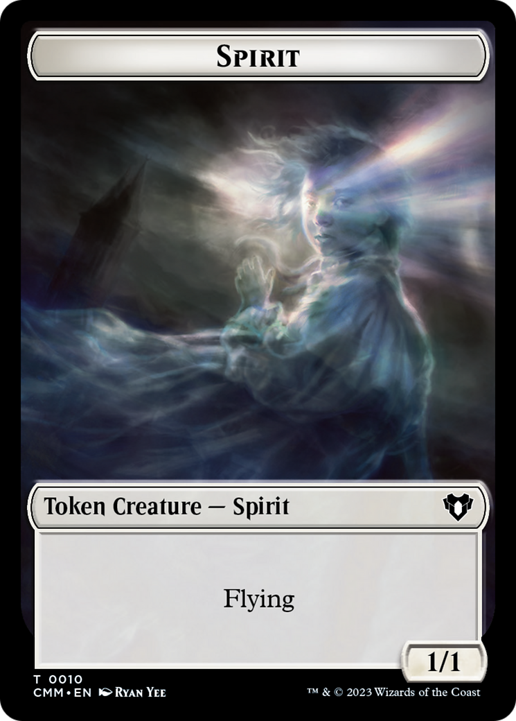 Spirit (0010) // Construct (0041) Double-Sided Token [Commander Masters Tokens] | I Want That Stuff Brandon