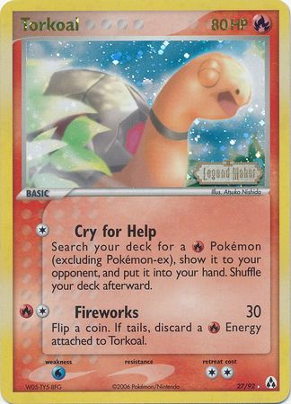 Torkoal (27/92) (Stamped) [EX: Legend Maker] | I Want That Stuff Brandon