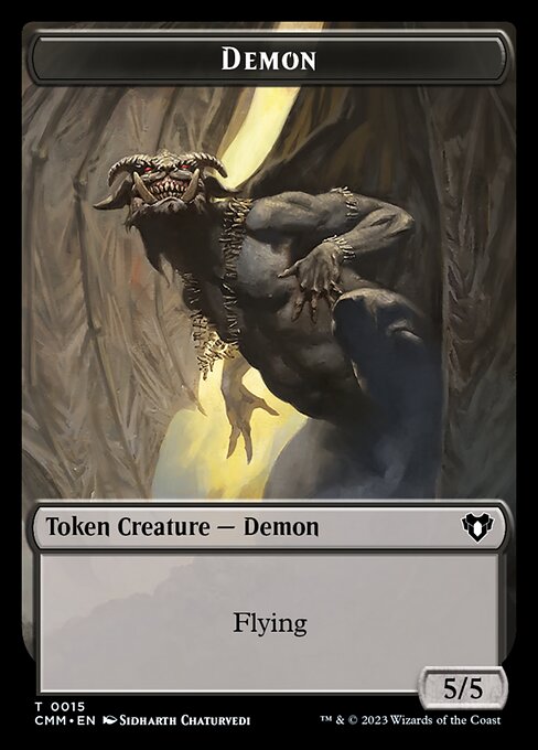 Treasure // Demon Double-Sided Token [Commander Masters Tokens] | I Want That Stuff Brandon