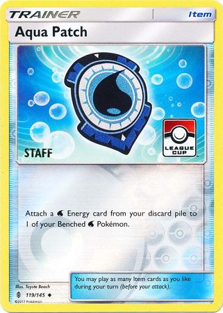 Aqua Patch (119/145) (League Promo Staff) [Sun & Moon: Guardians Rising] | I Want That Stuff Brandon