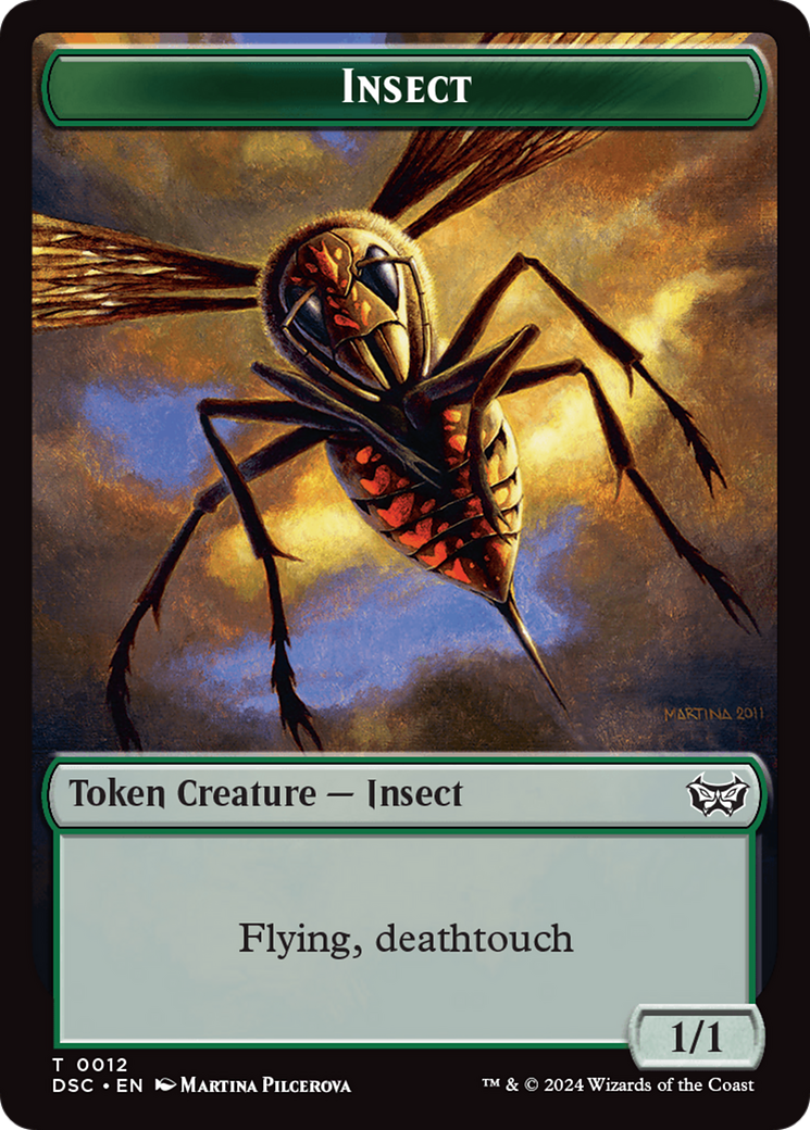 Insect (0012) // Spider Double-Sided Token [Duskmourn: House of Horror Commander Tokens] | I Want That Stuff Brandon