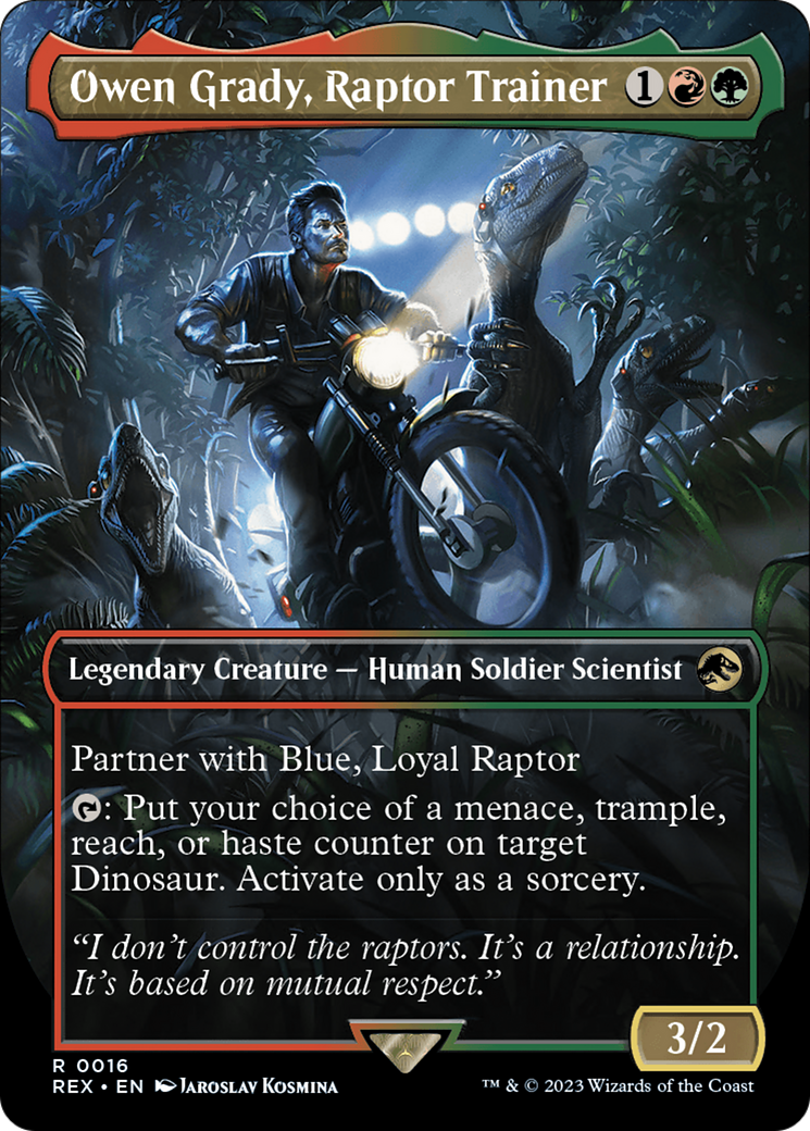 Owen Grady, Raptor Trainer (Borderless) [Jurassic World Collection] | I Want That Stuff Brandon