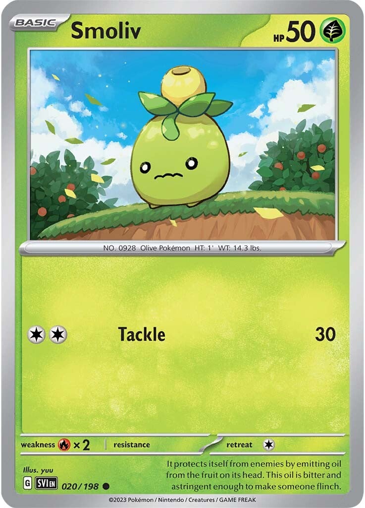 Smoliv (020/198) [Scarlet & Violet: Base Set] | I Want That Stuff Brandon