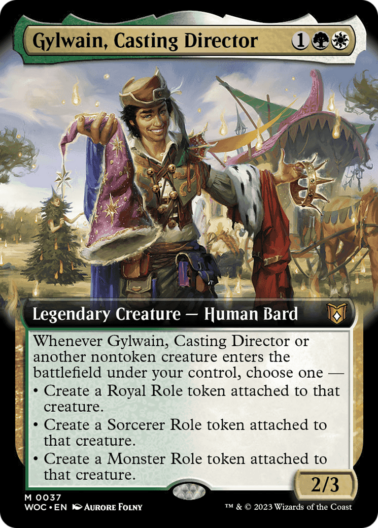 Gylwain, Casting Director (Extended Art) [Wilds of Eldraine Commander] | I Want That Stuff Brandon