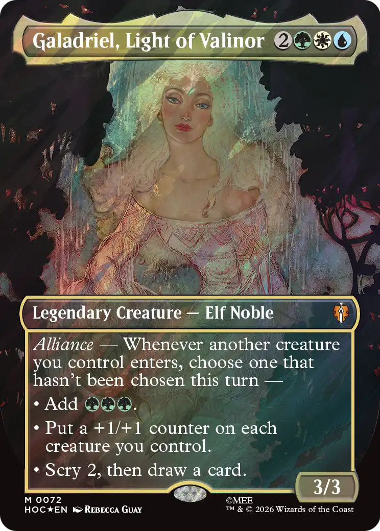 Galadriel, Light of Valinor (Borderless) (Surge Foil) [The Hobbit: Eternal-Legal] | I Want That Stuff Brandon