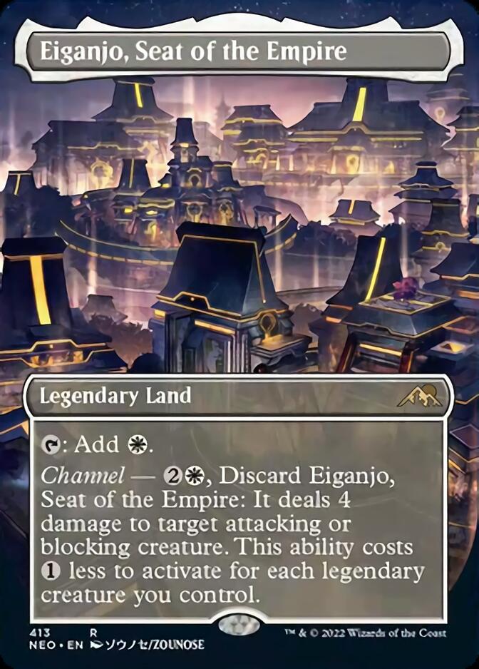 Eiganjo, Seat of the Empire (Borderless Alternate Art) [Kamigawa: Neon Dynasty] | I Want That Stuff Brandon