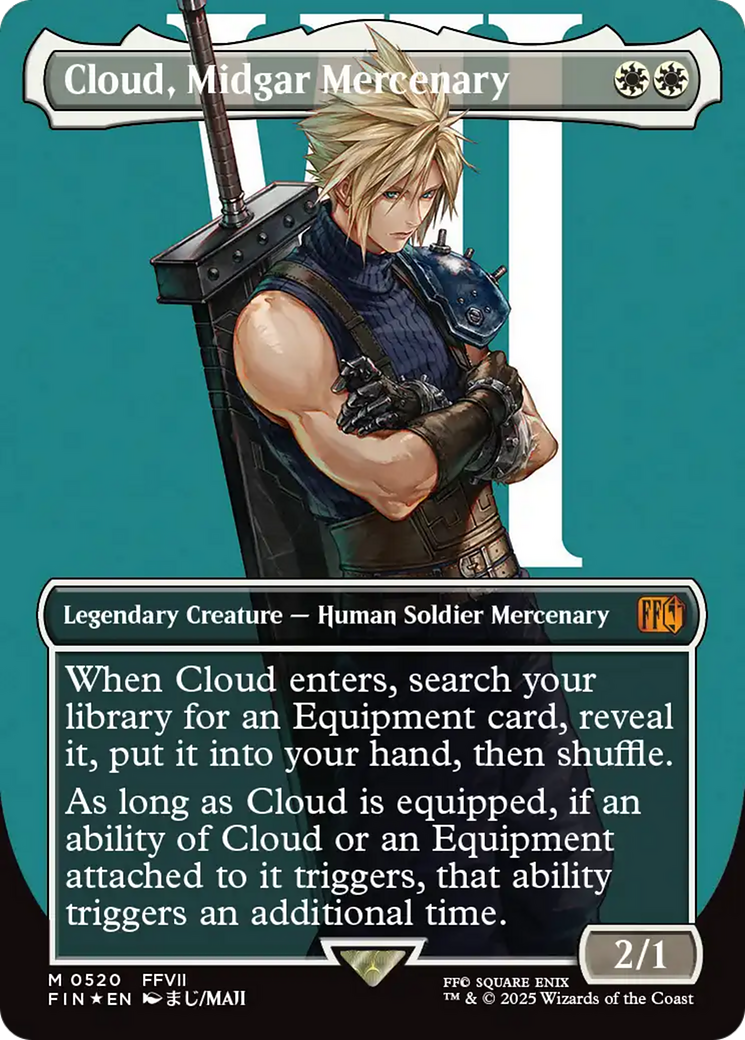 Cloud, Midgar Mercenary (Borderless) (Surge Foil) [FINAL FANTASY] | I Want That Stuff Brandon