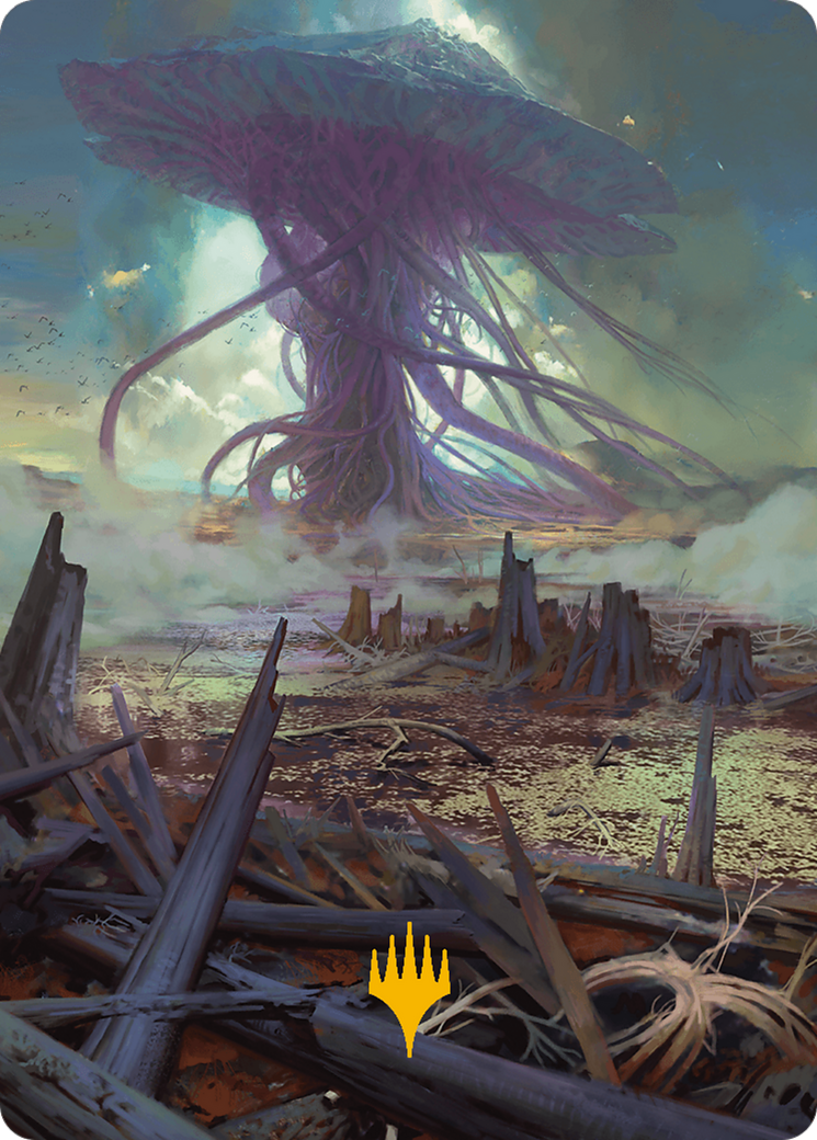 Swamp Art Card (Gold-Stamped Planeswalker Symbol) [Modern Horizons 3 Art Series] | I Want That Stuff Brandon