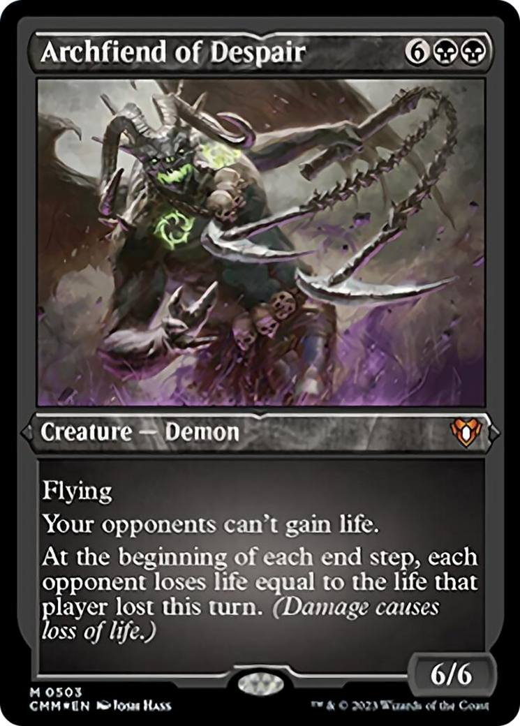 Archfiend of Despair (Foil Etched) [Commander Masters] | I Want That Stuff Brandon