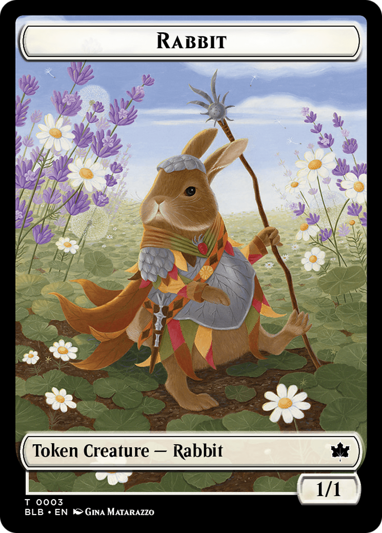 Rabbit // Splash Lasher Double-Sided Token [Bloomburrow Tokens] | I Want That Stuff Brandon