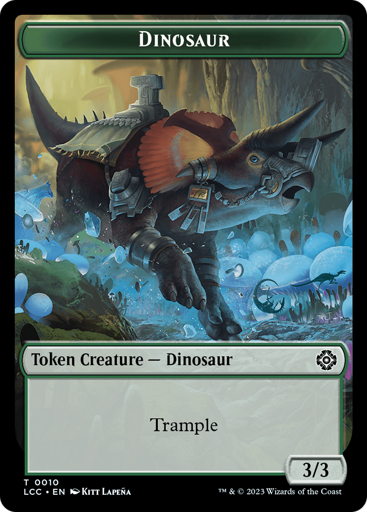 Dinosaur Beast // Dinosaur Double-Sided Token [The Lost Caverns of Ixalan Commander Tokens] | I Want That Stuff Brandon