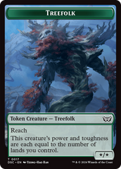 Treefolk // Spider Double-Sided Token [Duskmourn: House of Horror Commander Tokens] | I Want That Stuff Brandon