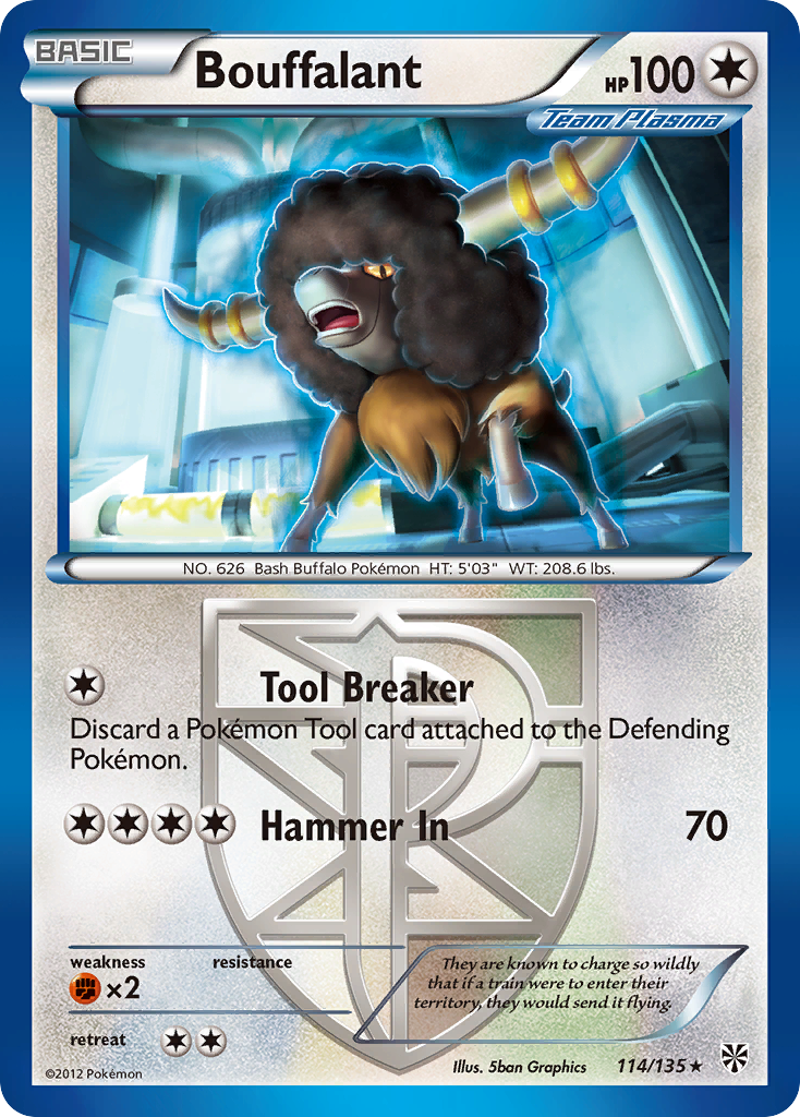 Bouffalant (114/135) [Black & White: Plasma Storm] | I Want That Stuff Brandon