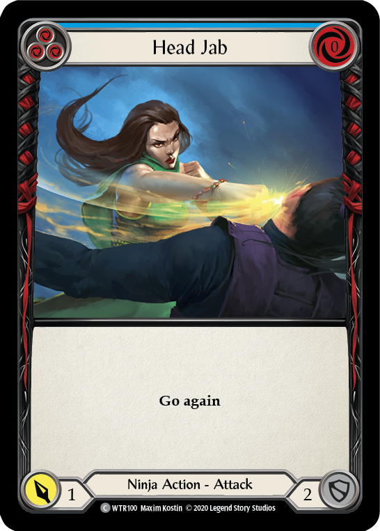 Head Jab (Blue) [U-WTR100] (Welcome to Rathe Unlimited)  Unlimited Rainbow Foil | I Want That Stuff Brandon