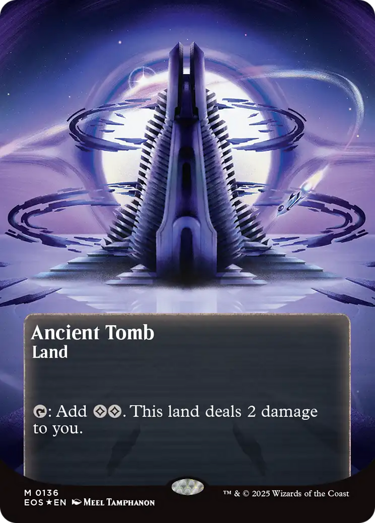Ancient Tomb (0136) (Borderless) (Galaxy Foil) [Edge of Eternities: Stellar Sights] | I Want That Stuff Brandon
