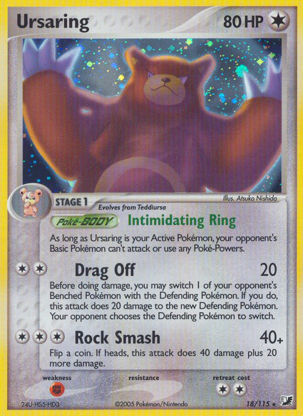 Ursaring (18/115) [EX: Unseen Forces] | I Want That Stuff Brandon