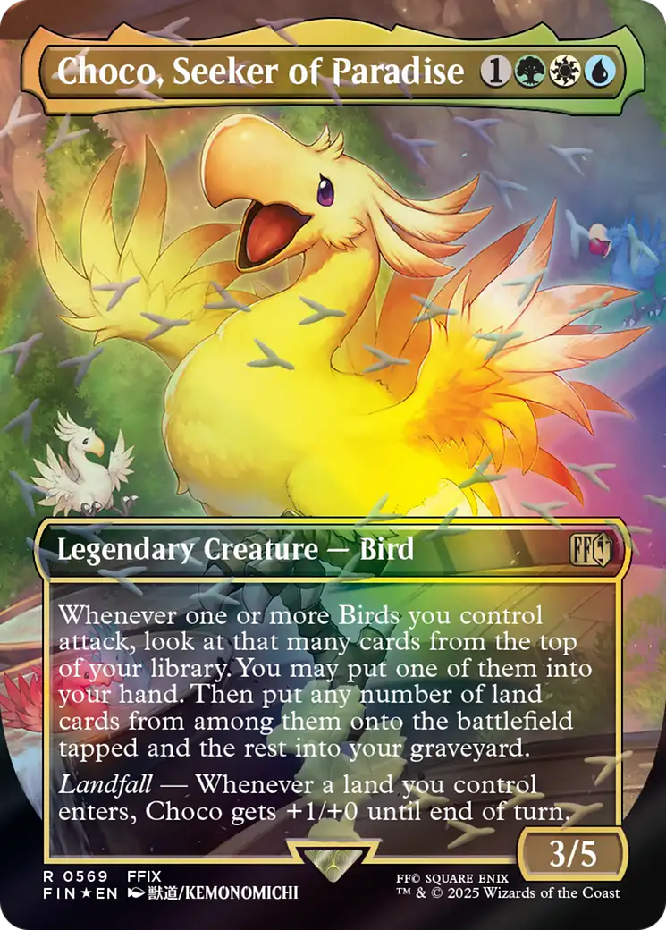 Choco, Seeker of Paradise (Borderless) (Chocobo Track Foil) [FINAL FANTASY] | I Want That Stuff Brandon
