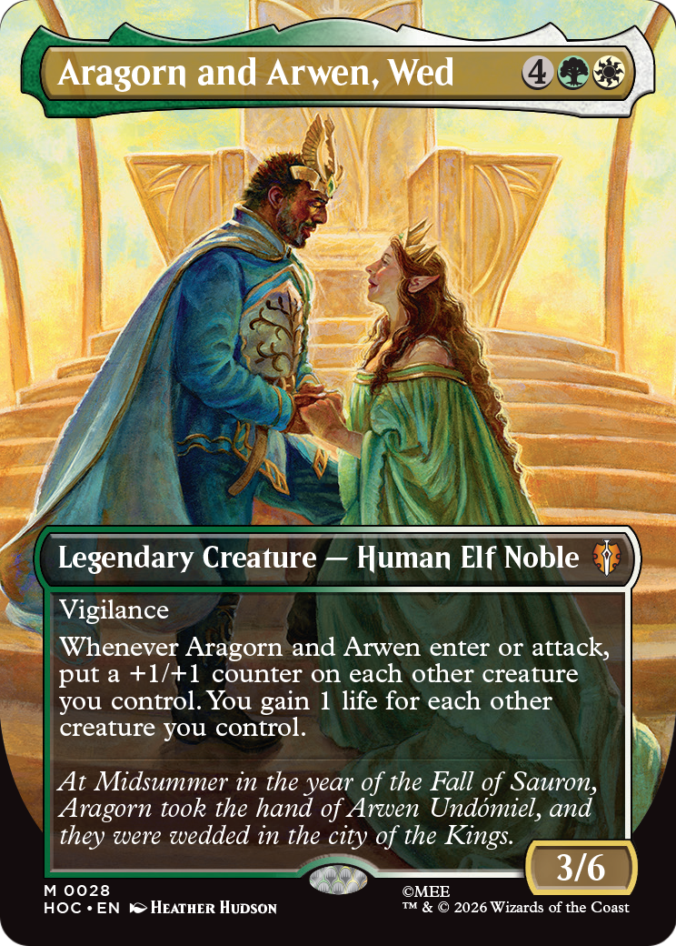 Aragorn and Arwen, Wed (Borderless) [The Hobbit: Eternal-Legal] | I Want That Stuff Brandon