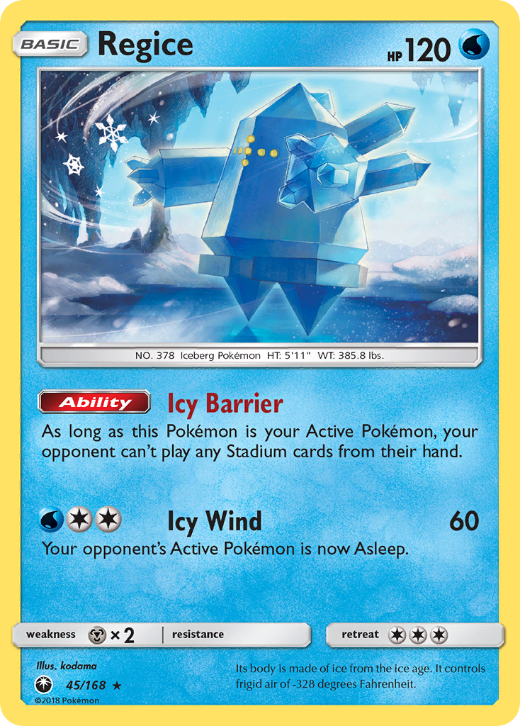 Regice (45/168) [Sun & Moon: Celestial Storm] | I Want That Stuff Brandon