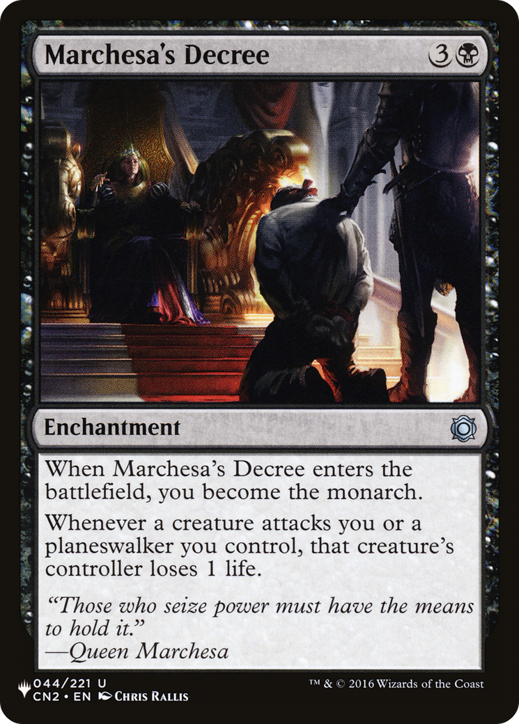 Marchesa's Decree [The List] | I Want That Stuff Brandon