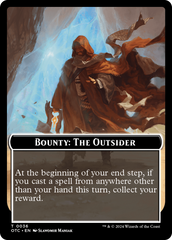 Bounty: The Outsider // Bounty Rules Double-Sided Token [Outlaws of Thunder Junction Commander Tokens] | I Want That Stuff Brandon