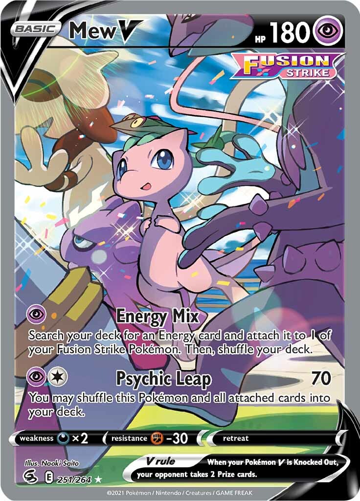 Mew V (251/264) [Sword & Shield: Fusion Strike] | I Want That Stuff Brandon