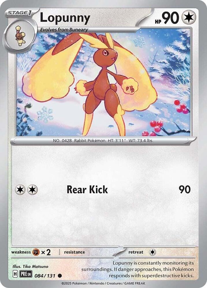 Lopunny (084/131) [Scarlet & Violet: Prismatic Evolutions] | I Want That Stuff Brandon