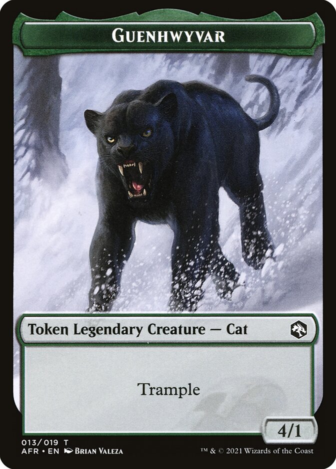 Wolf // Guenhwyvar Double-Sided Token [Dungeons & Dragons: Adventures in the Forgotten Realms Tokens] | I Want That Stuff Brandon