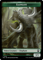 Elephant // Zombie Double-Sided Token [Modern Horizons 3 Commander Tokens] | I Want That Stuff Brandon