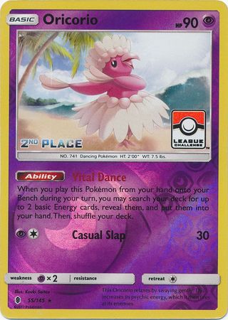 Oricorio (55/145) (League Promo 2nd Place) [Sun & Moon: Guardians Rising] | I Want That Stuff Brandon