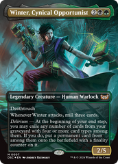 Winter, Cynical Opportunist (Borderless) [Duskmourn: House of Horror Commander] | I Want That Stuff Brandon