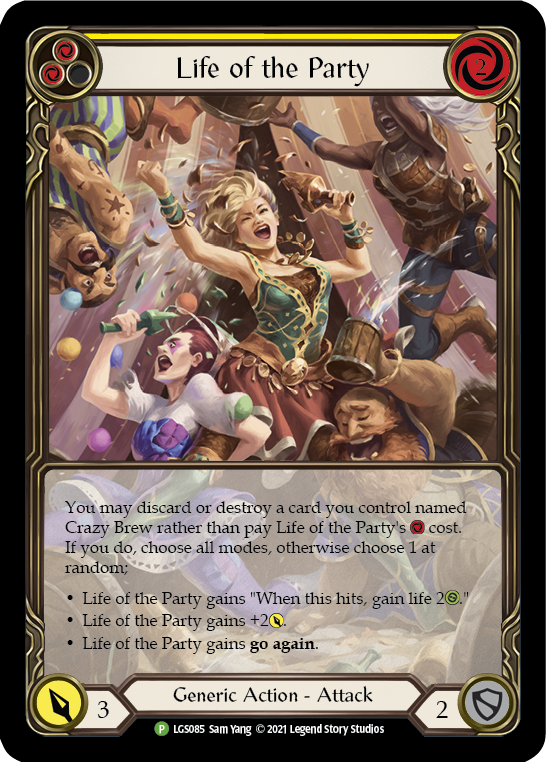 Life of the Party (Yellow) [LGS085] (Promo)  Rainbow Foil | I Want That Stuff Brandon