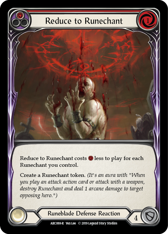 Reduce to Runechant (Red) [ARC088-R] (Arcane Rising)  1st Edition Normal | I Want That Stuff Brandon