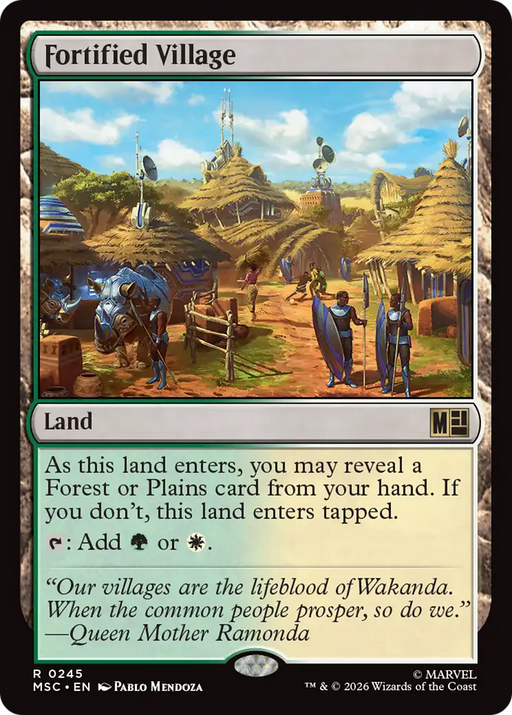 Fortified Village (Surge Foil) [Marvel Super Heroes Commander] | I Want That Stuff Brandon