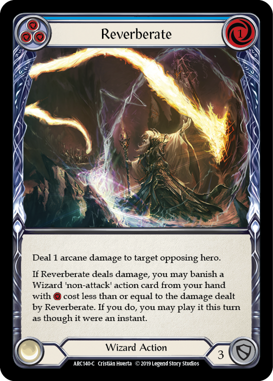 Reverberate (Blue) [ARC140-C] (Arcane Rising)  1st Edition Rainbow Foil | I Want That Stuff Brandon