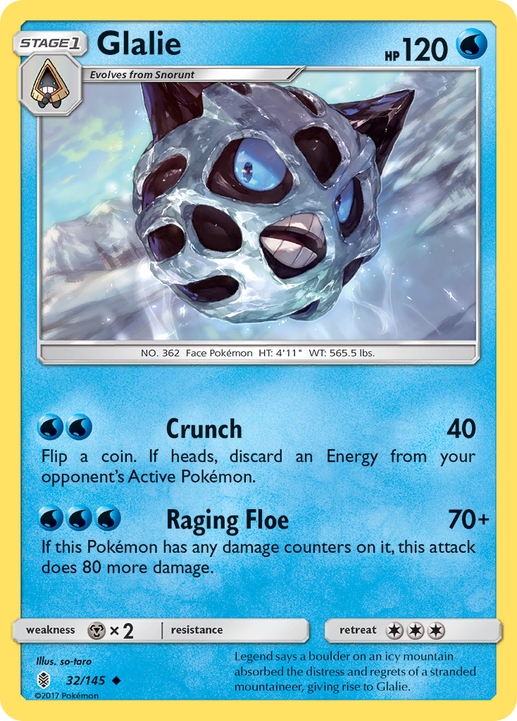 Glalie (32/145) [Sun & Moon: Guardians Rising] | I Want That Stuff Brandon