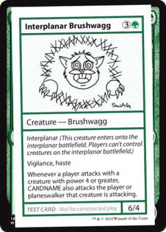 Interplanar Brushwagg (2021 Edition) [Mystery Booster Playtest Cards] | I Want That Stuff Brandon