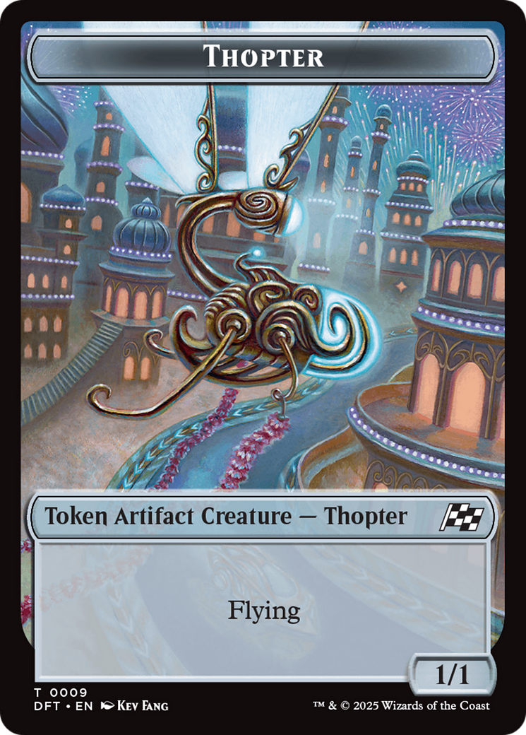 Golem (0015) // Thopter (0009) Double-Sided Token [Aetherdrift Tokens] | I Want That Stuff Brandon