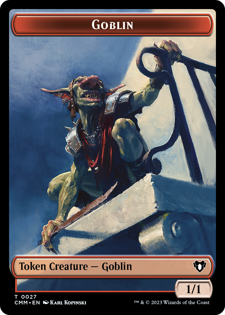 Saproling // Goblin Double-Sided Token [Commander Masters Tokens] | I Want That Stuff Brandon