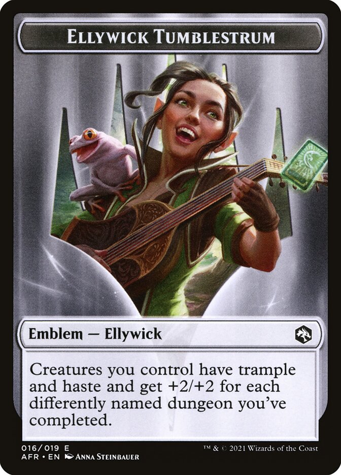 Wolf // Ellywick Tumblestrum Emblem Double-Sided Token [Dungeons & Dragons: Adventures in the Forgotten Realms Tokens] | I Want That Stuff Brandon