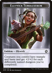 Wolf // Ellywick Tumblestrum Emblem Double-Sided Token [Dungeons & Dragons: Adventures in the Forgotten Realms Tokens] | I Want That Stuff Brandon